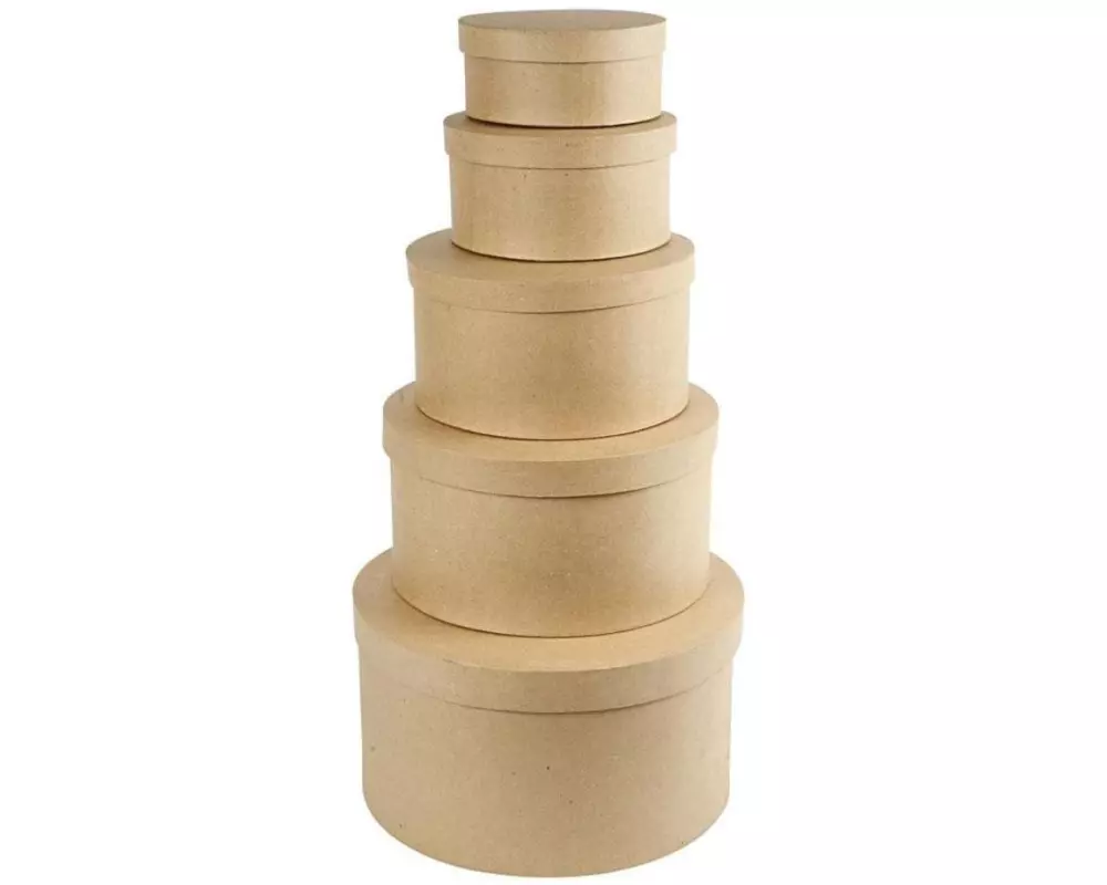 Creativ Company Papp-Schachtel 8-19 cm 5 Stück