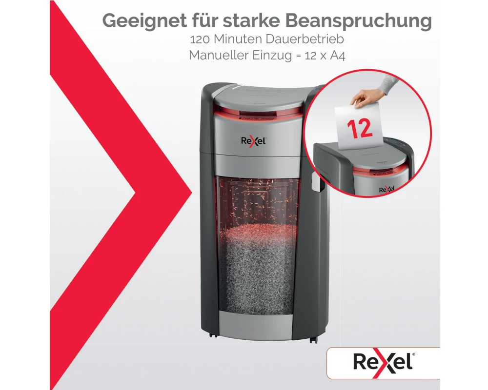 Rexel ShredMax Autofeed+ 600X Aktenvernichter, P-4, 600 Blatt