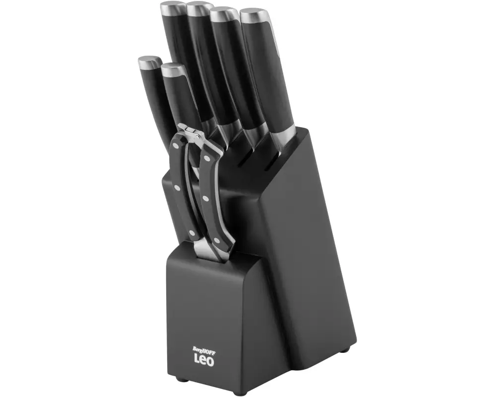 BergHOFF Messerblock-Set mit Messer Leo Graphite 6-teilig, Schwarz