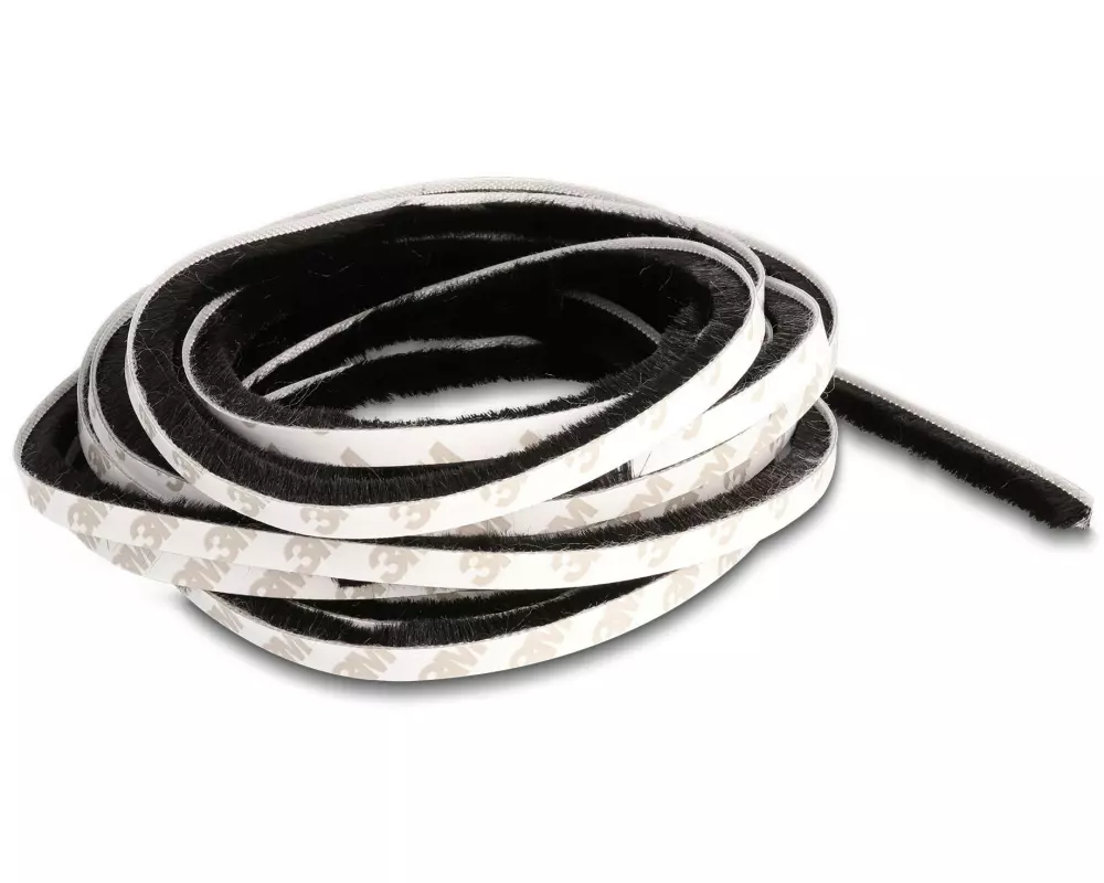 Delock Bürstenstreifen selbstklebend schwarz, 8mm - 5m