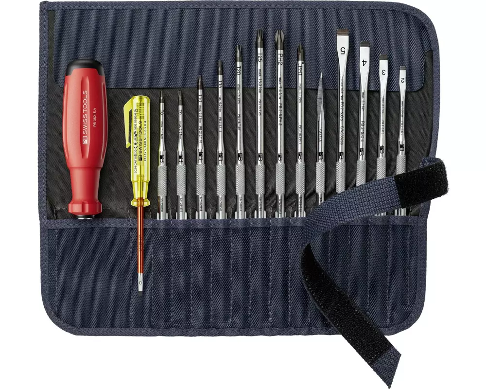 PB Swiss Tools Schraubenzieher-Set PB 38222 Evo GY Wechselklingen