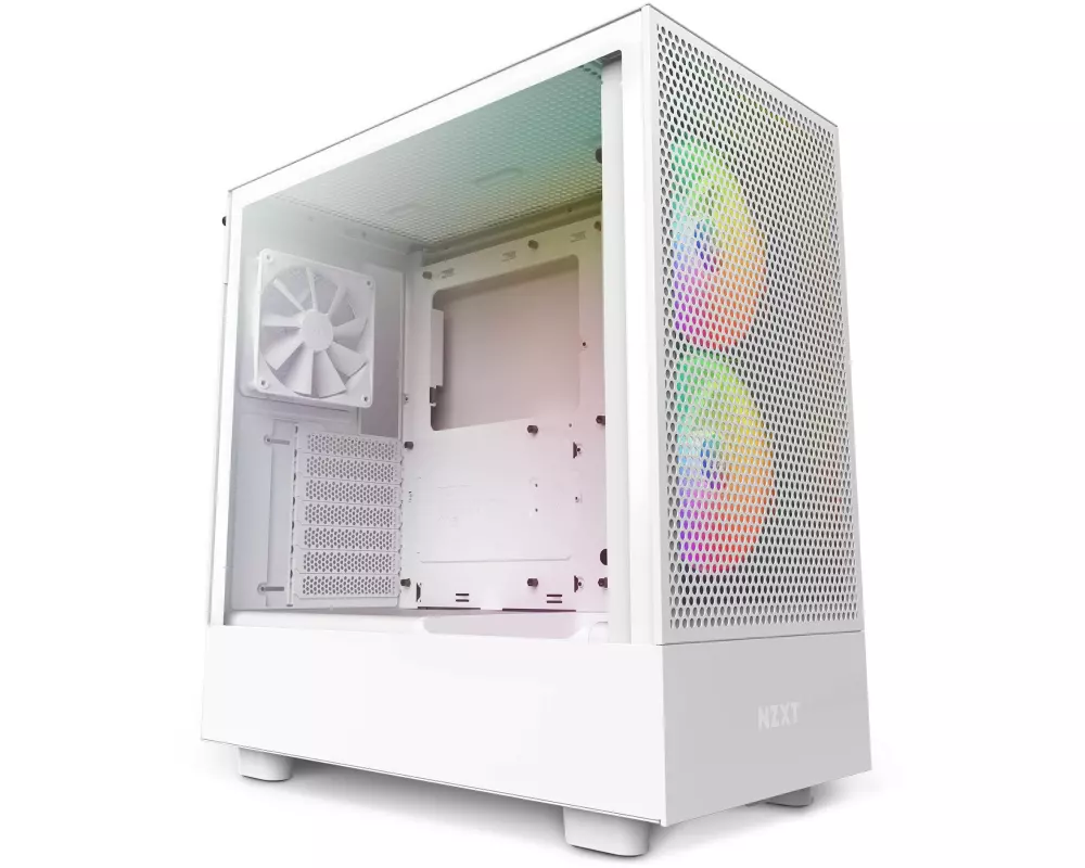 NZXT PC-Gehäuse H5 Flow RGB Weiss matt