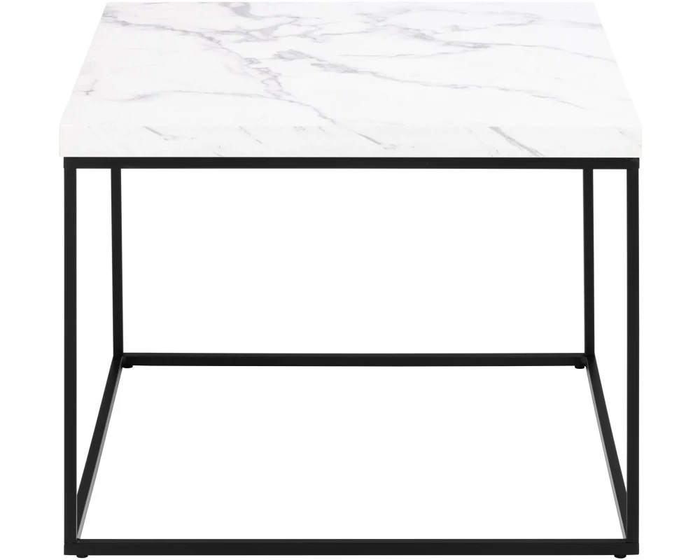 AC Design Couchtisch Barossa 60 x 60 x 45 cm, Schwarz/Weiss