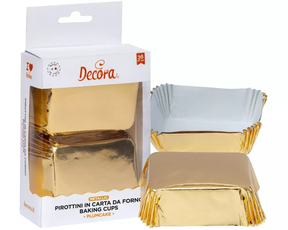 Decora Mini-Cake-Backform 20 Stück, Gold