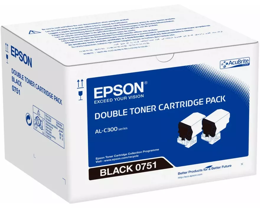 EPSON AL-C300, toner cartridge, black, standard capacity, 2-pack