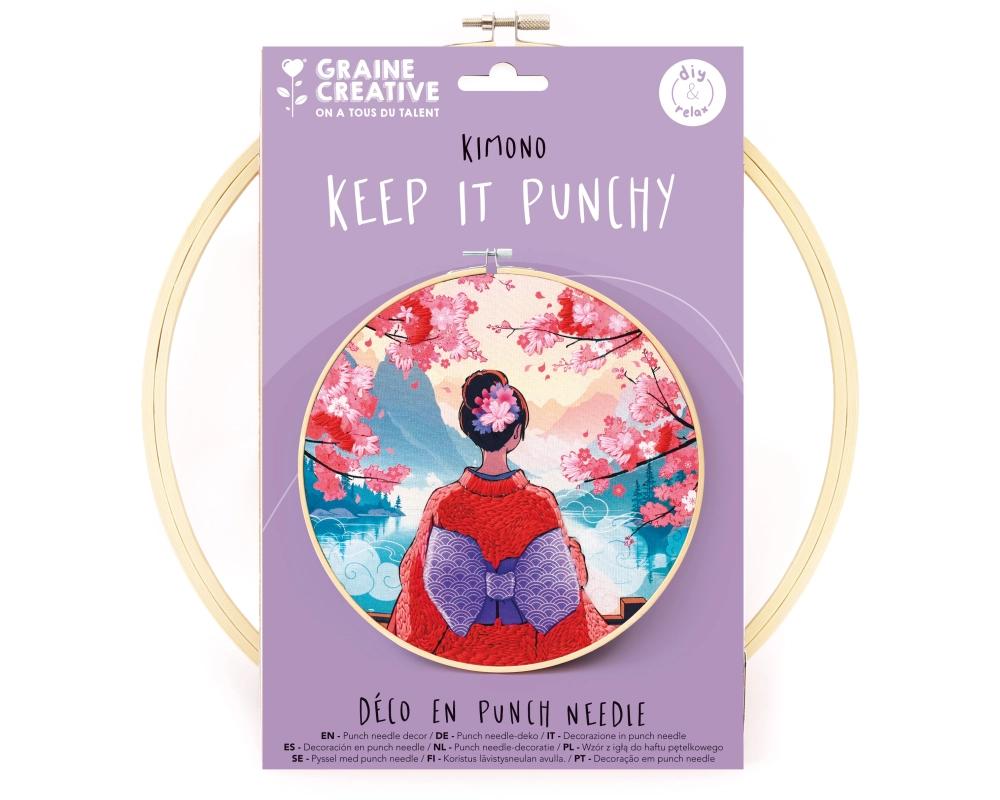 GRAINE CREATIVE Punch Needle Kit 25cm GC-420341 Komono