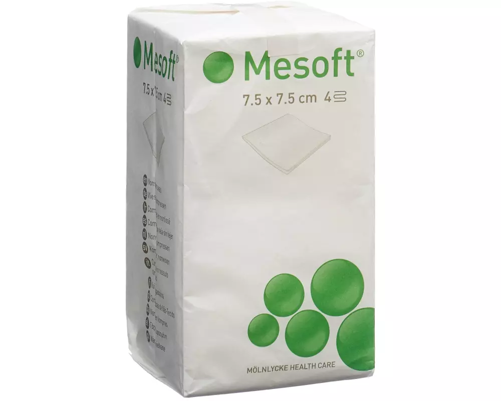 Mölnlycke Mesoft Kompressen 7.5 x 7.5 cm unsteril 100 Stück