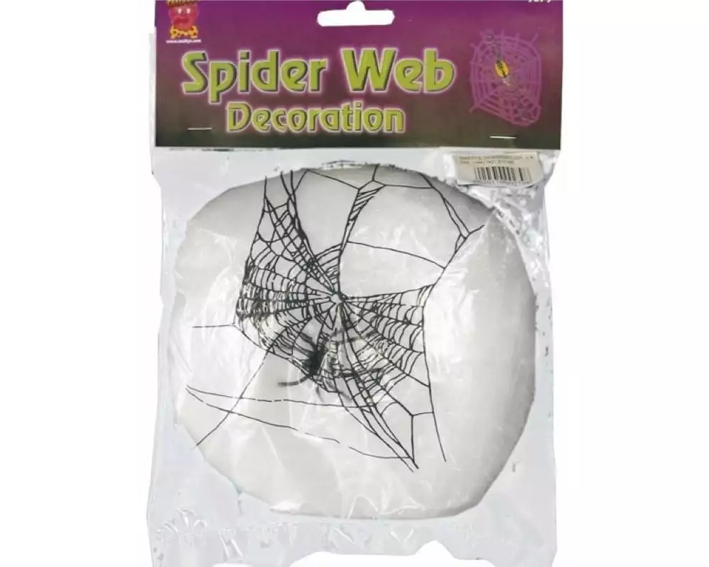 Amscan Spinnengewebe mit 2 schwarzen Spinnen 20 g, Schwarz