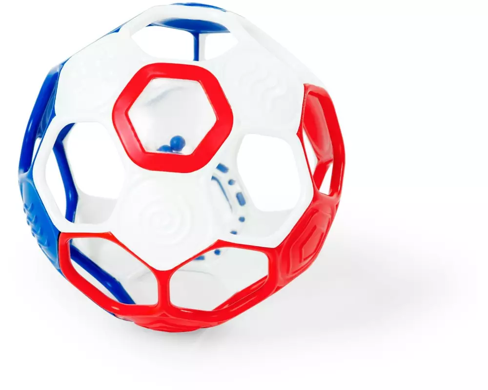 Oball Beschäftigungsspielzeug Fussball Blau/Rot/Weiss
