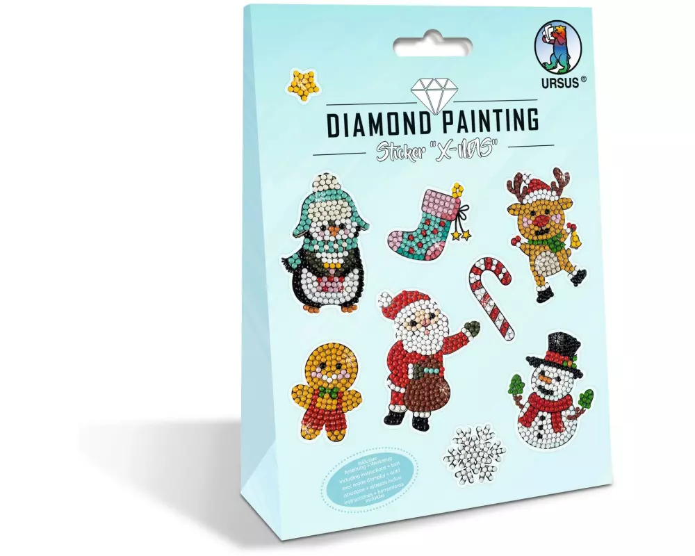 URSUS Weihnachtssticker Diamond Painting X-MAS 1 Stück