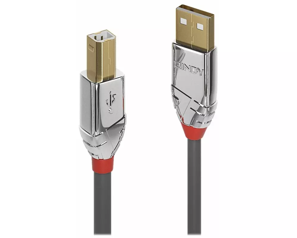 LINDY Cromo Line USB Cable, USB 2.0, USB/A-USB/B M-M, 0.5m