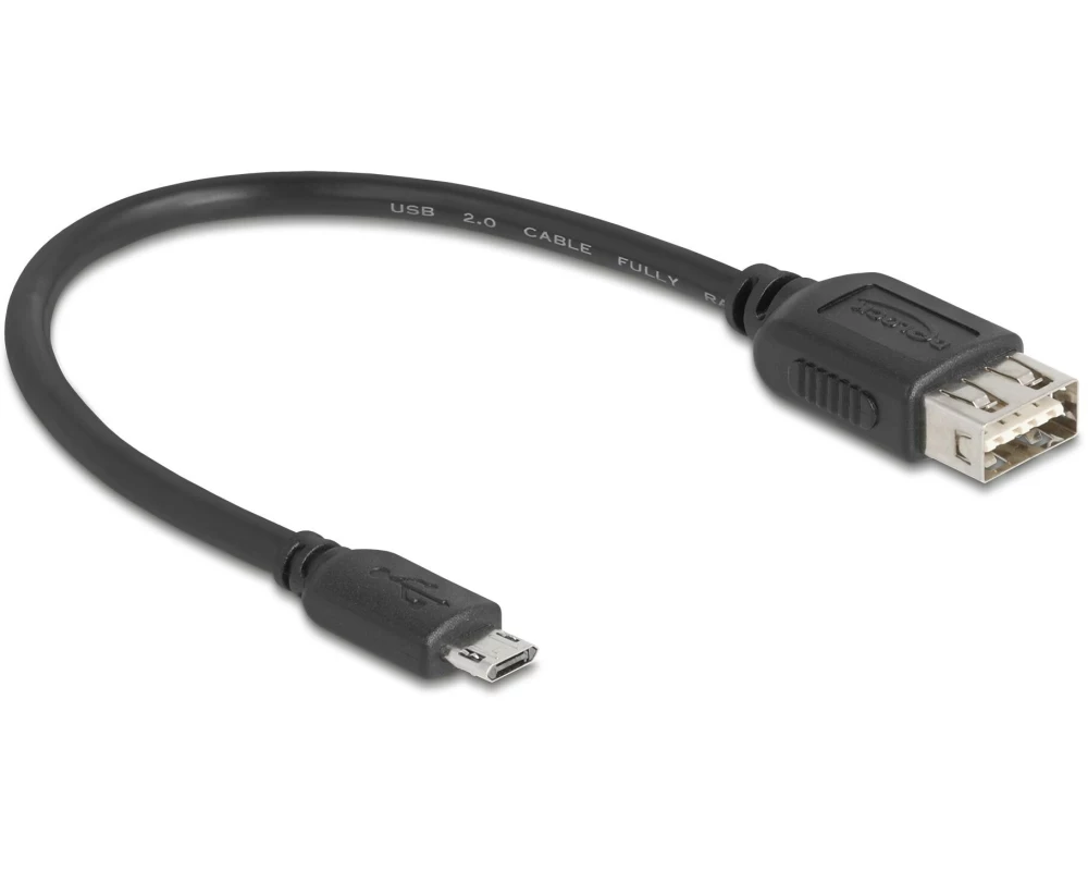 Delock USB 2.0-Kabel USB-A - Micro-USB B 0.2 m