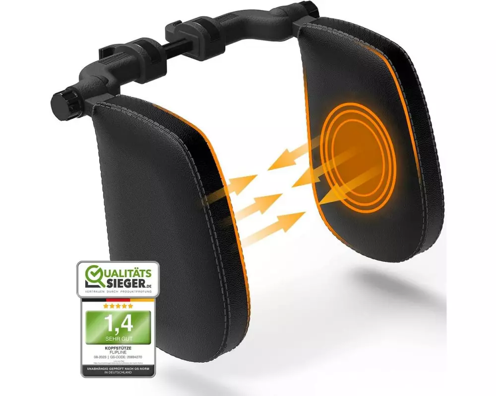 Flipline Auto-Kopfstütze, schwarze Nähte