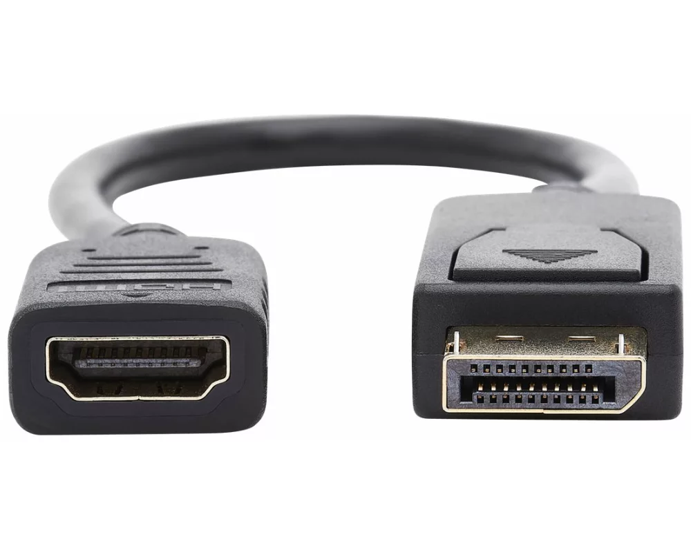 EATON TRIPPLITE DisplayPort to HDMI, Video Adapter, Video Converter, M/F, HDCP, Black, 1ft
