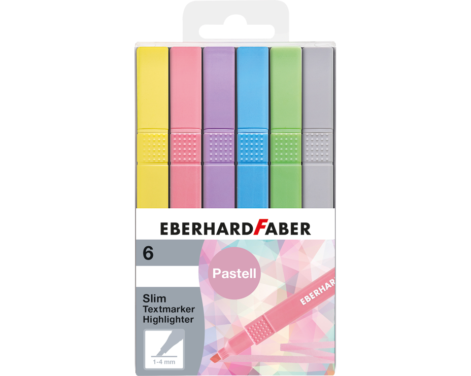 EBERHARD FABER Textmarker Slim 551506 pastell 6 Stück