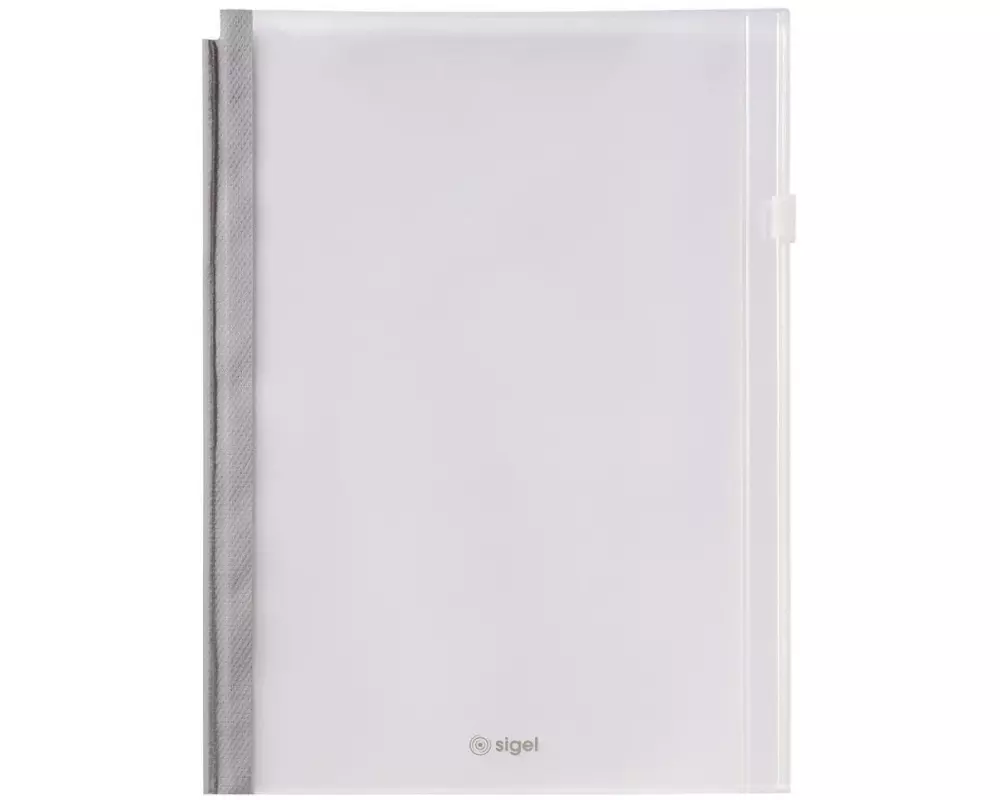 Sigel Sichthülle Flex A5 mit Zip-Verschluss, Grau