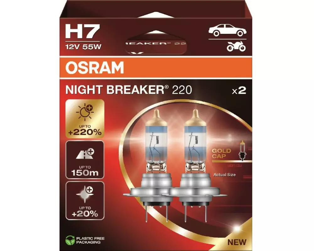 OSRAM Night Breaker 220 Duobox H7 12V 55W PX26d Motorrad/PKW