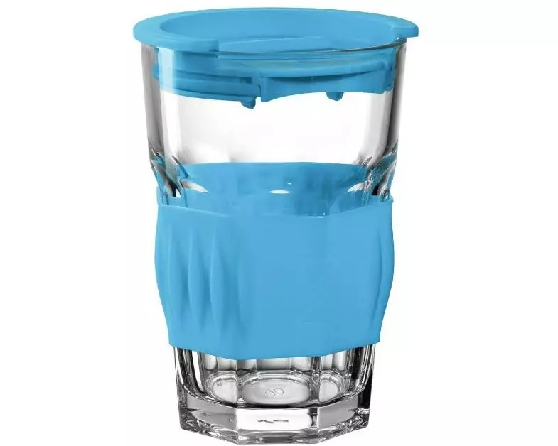 Montana Trinkbecher To Go 420 ml, 1 Stück, Blau/Transparent