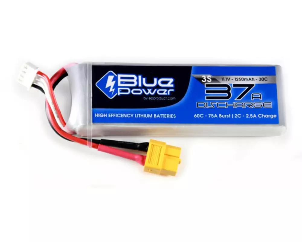 EP RC-Akku LiPo 1250 mAh 11.1 V 30C BluePower