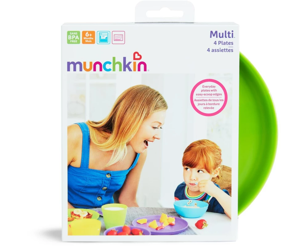 Munchkin Kinderteller Plates 4er-Set, Mehrfarbig