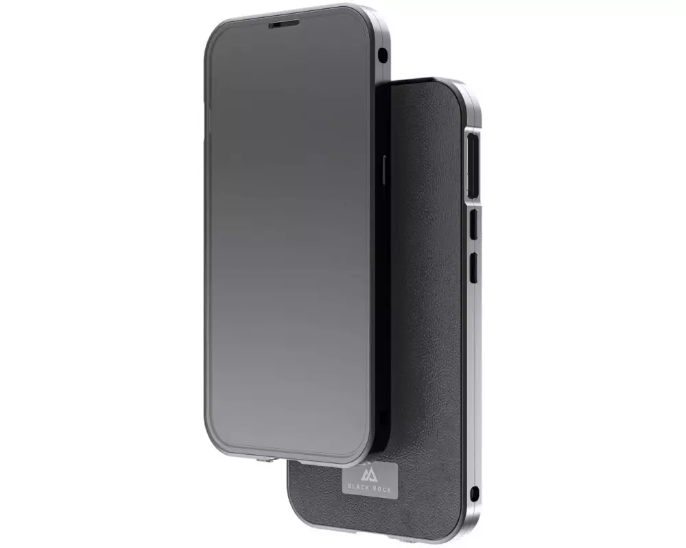Black Rock Back Cover 360° Glass iPhone 14 , Premium Leather