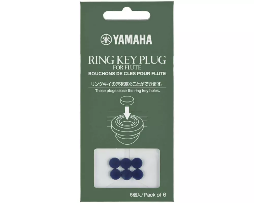 Yamaha Ring Key Plug Silikon, für Querflöte, 6er-Pack