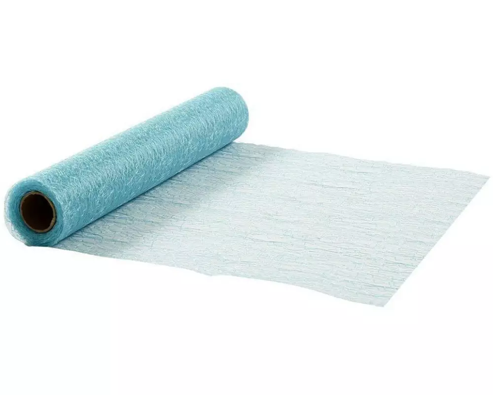 Creativ Company Tischläufer Netz 30 cm x 1000 cm, Hellblau
