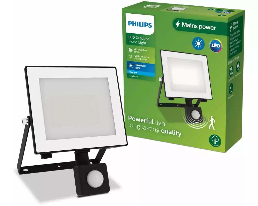 Philips Lois Flutlicht 30W 5000K IR IP65 schwarz 30 W
