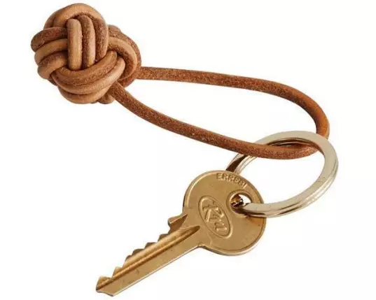 OYOY Schlüsselanhänger Knot Ø 4 cm, Braun