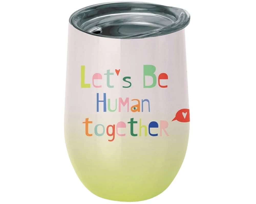 BioLoco Thermobecher Office-Together 420 ml, Hellgrün/Mehrfarbig