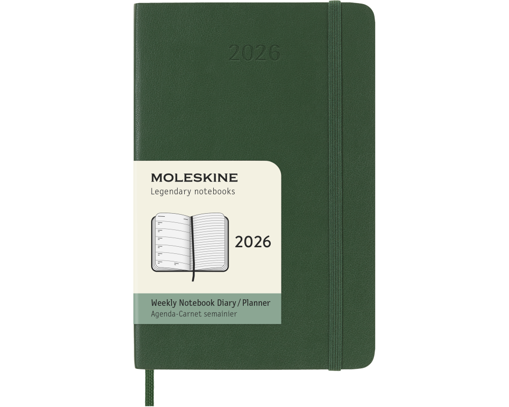 MOLESKINE Agenda Classic Pocket 2026 DSK1512WN2Y26 1W/1S myrtengrün SC 9x14cm