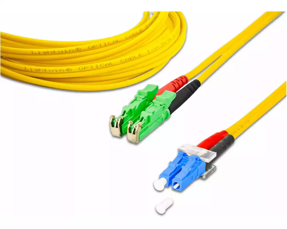 Lightwin LWL-Patchkabel Singlemode, LSH/APC – LC, OS2, Duplex, 10 m