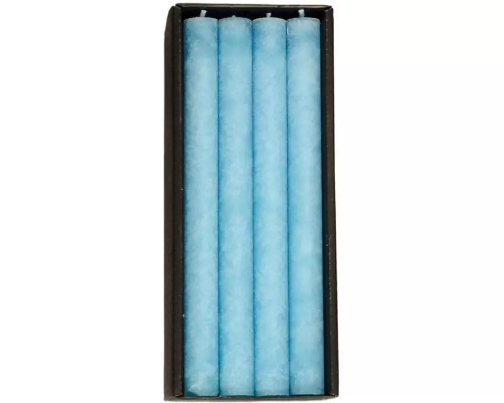Schulthess Kerzen Stabkerze Türkis 4 Stück, 24 x 2.2 cm