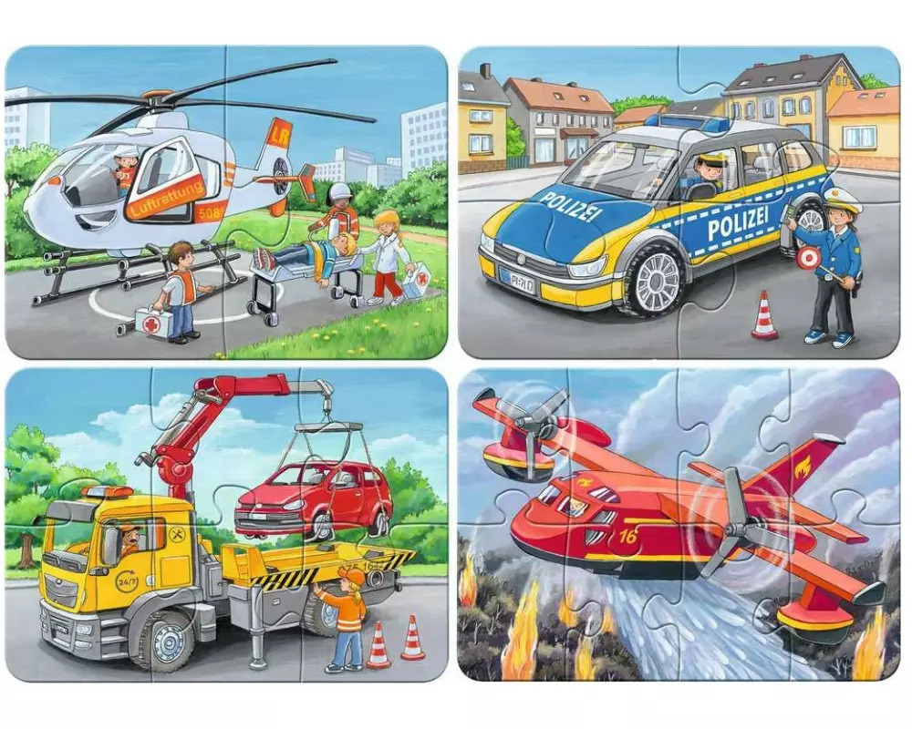 Ravensburger Puzzle Meine Einsatzfahrzeuge 2, 4, 6, 8 Teile