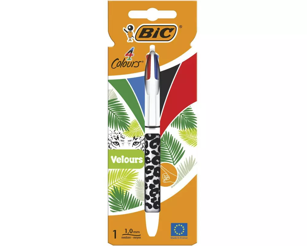 BIC Mehrfarbenkugelschreiber 4 Colours Velours 1 Stück