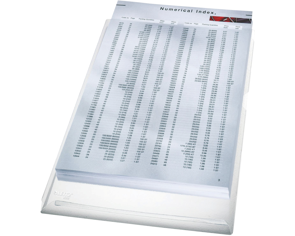 LEITZ Sichtmappen Maxi A4 4056-30-03 transparent 170my 5 Stück