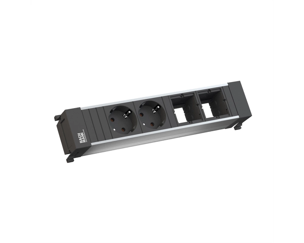 BACHMANN POWER FRAME Medium 2x Schutzkontakt 2x ABD