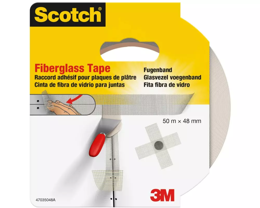 3M Doppelseitiges Klebeband Fugen 48 mm x 50 m, Weiss