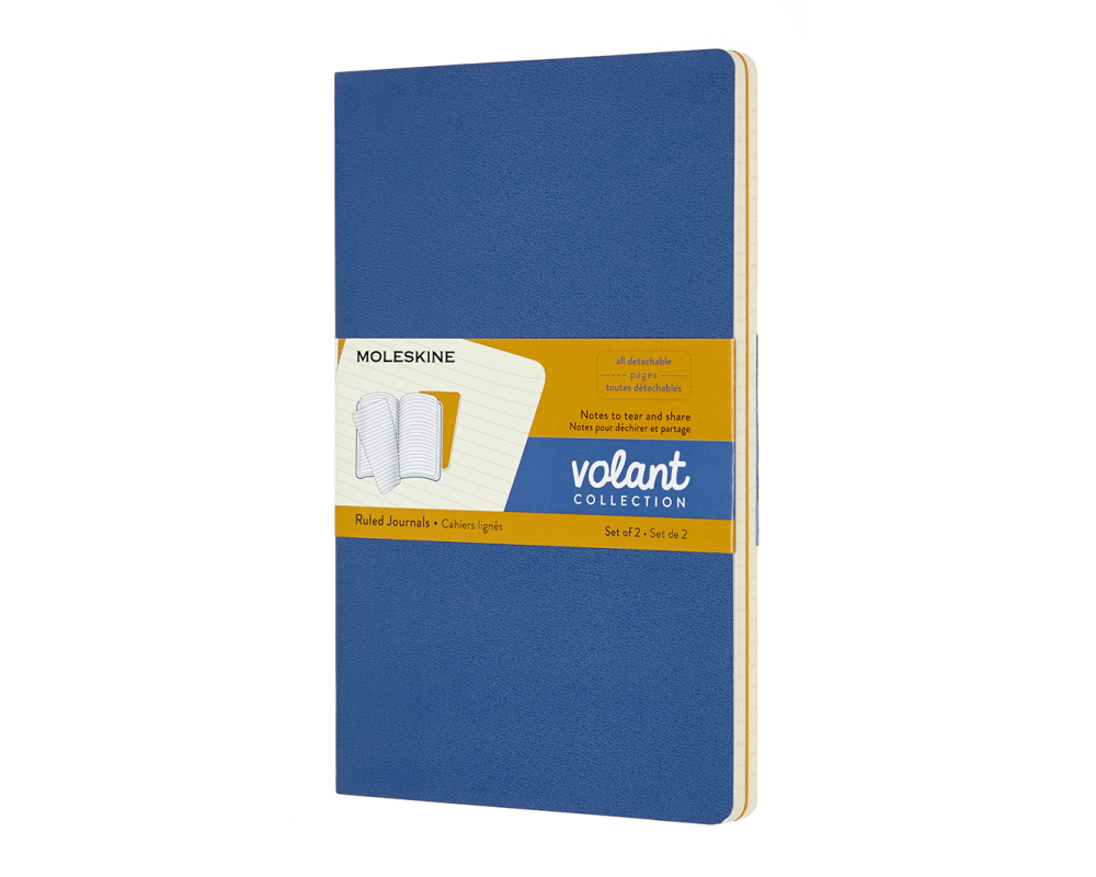 MOLESKINE Notizheft 2x 21x13cm 620596 liniert,feilchen/bernst.,96S.