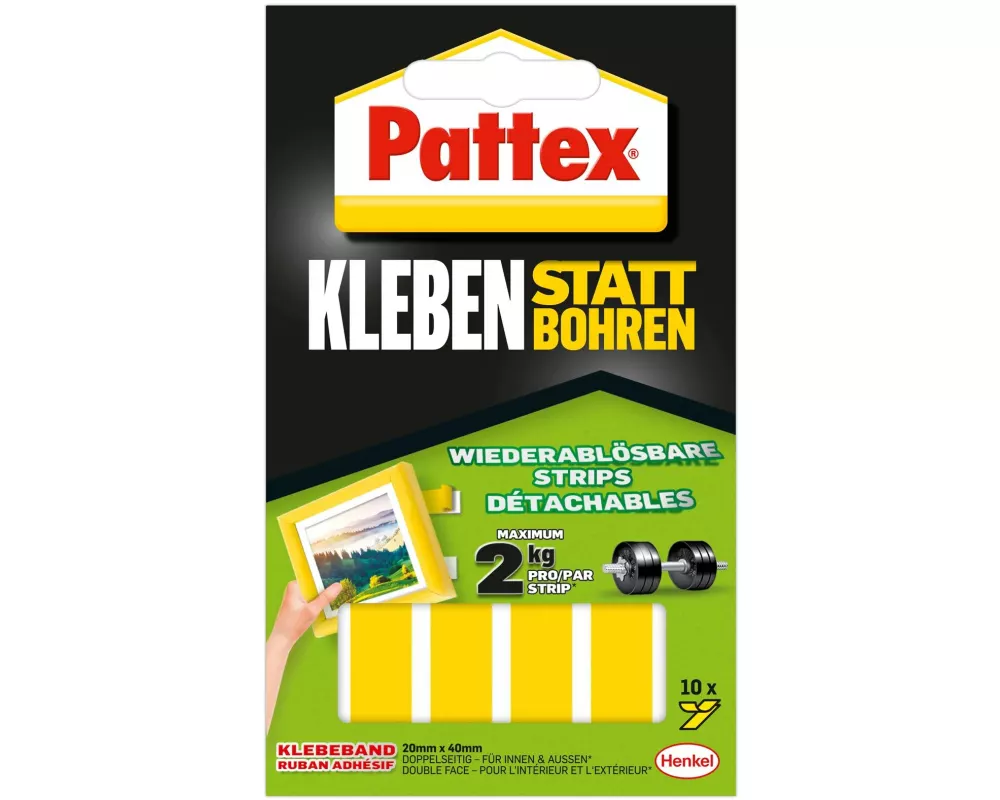 Pattex Pattex KSB Klebe-Strips, 20 mm x 40 mm, 10 Stk.