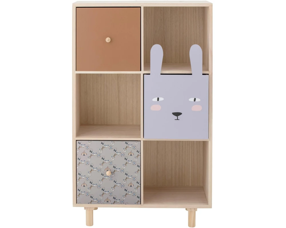 Bloomingville Bücherregal Calle mit Schubladen Natur, Paulownia