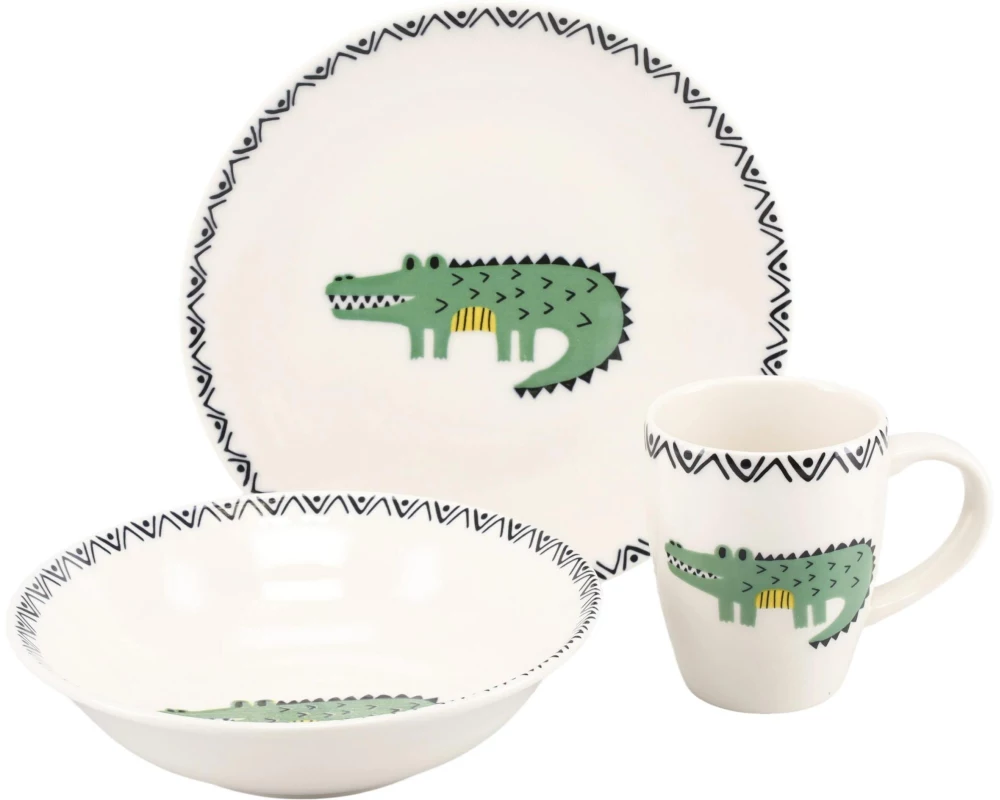 creaTable Safari Set Steinzeug Tiere Mehrfarbig