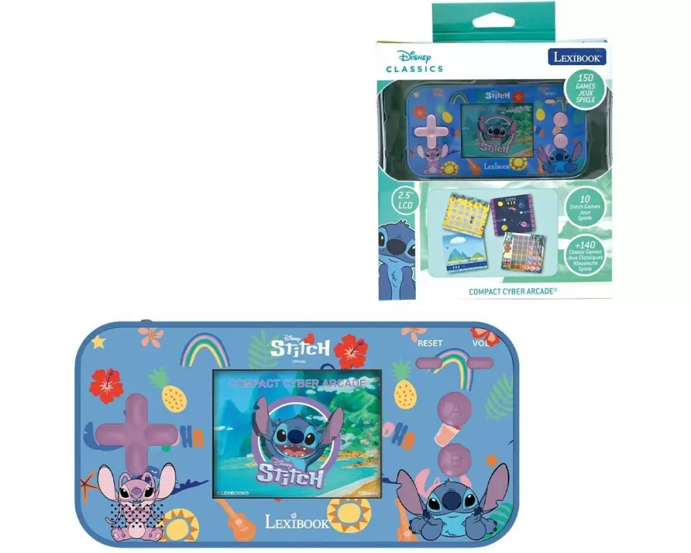 Lexibook Disney Stitch Compact Cyber Arcade Blau