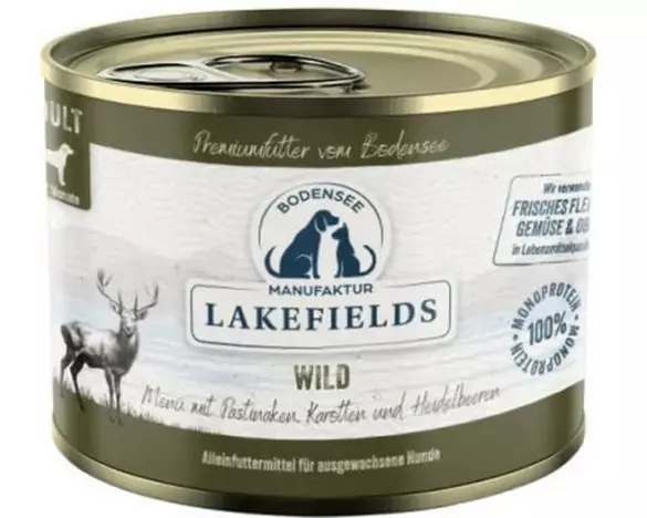 Lakefields Menü Wild mit Pastinake, Karotten und Heidelbeeren 200 g