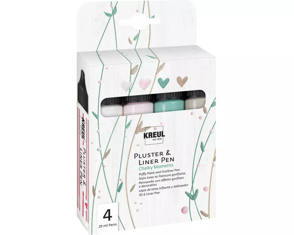 Kreul Effektfarbe Pen Liner Set Chalky Moments 29 ml x 4 Stück