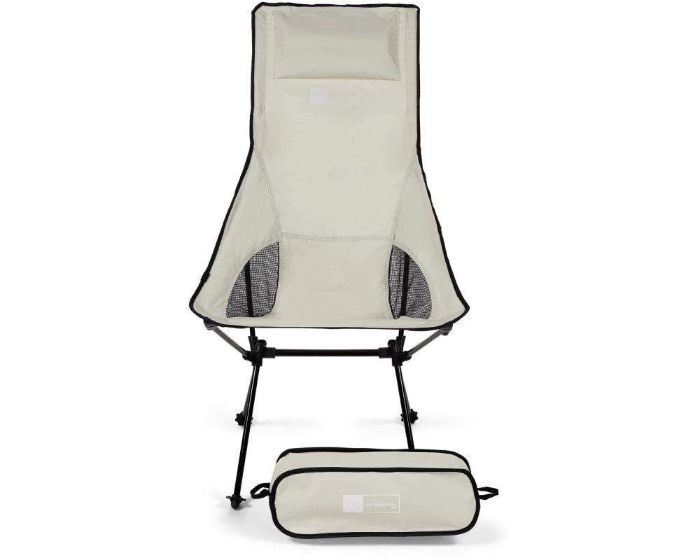 Trekony Campingstuhl Hoch Taupe Aluminium