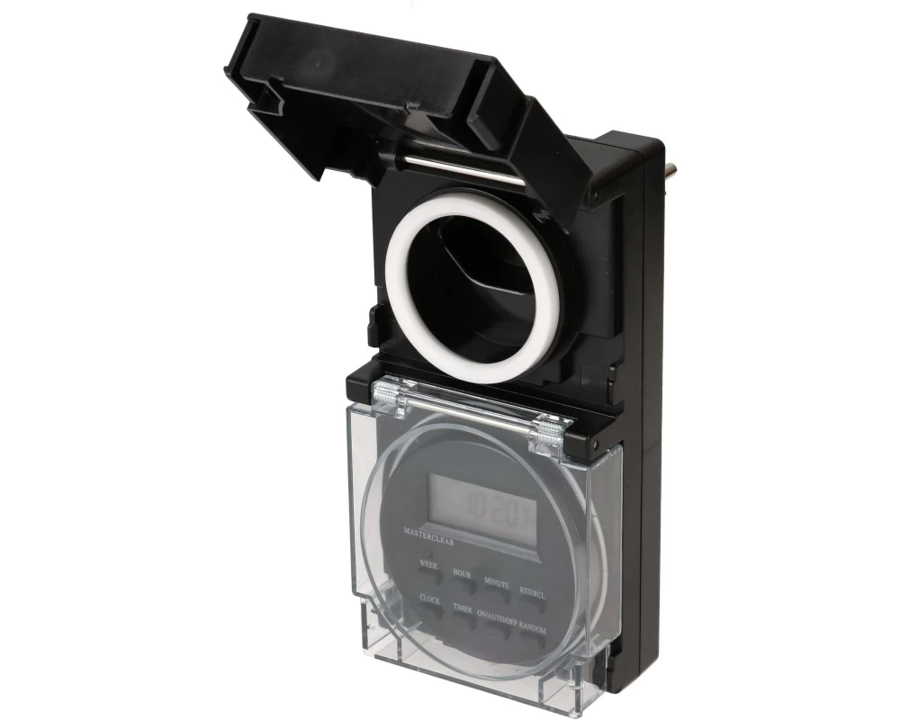 Max Hauri Zeitschaltuhr IP55 Digital, Schwarz