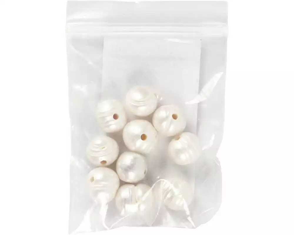 Creativ Company Perlen Süsswasser, 9-11 mm, Lochgrösse: 2 mm, 10 Stk.