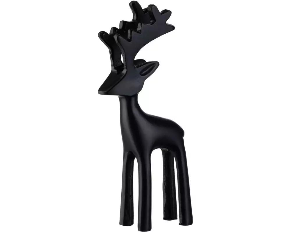 LEONARDO Weihnachtsfigur Hirsch, 16 cm, Schwarz