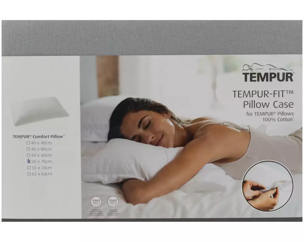 Tempur Kopfkissenbezug Comfort Cloud / Traditional Hellgrau